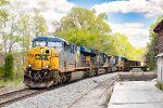 CSX 710 on the lead of an empty coal train